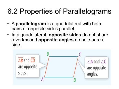 Properties of a Parallelogram